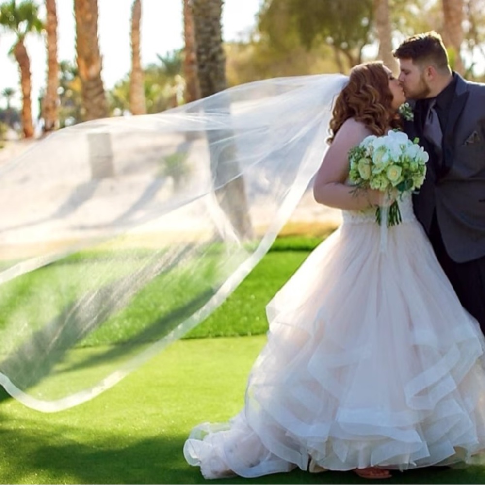 Never worn cathedral length veil